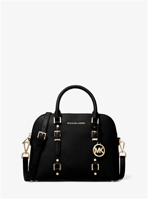 michael michael kors bedford legacy medium pebbled leather dome satchel|Bedford Legacy Medium Pebbled Leather Dome Satchel.